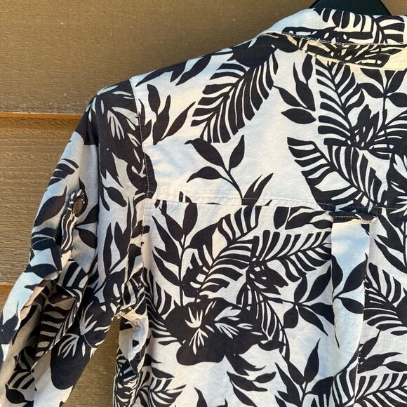 Vintage Island Brown Tan Hawaiian Style Button Down Women’s Top Size S - Picture 6 of 14